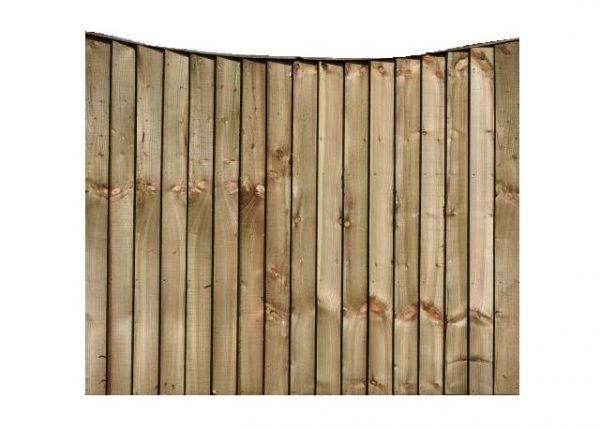 Concaved Feather Board Fence Panel