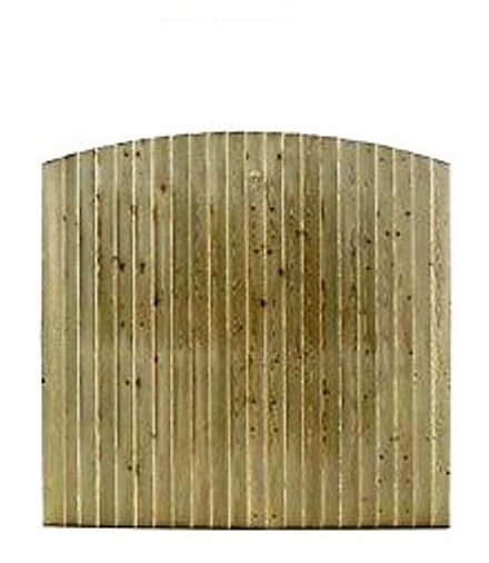 Arched Feather Board Fence Panels