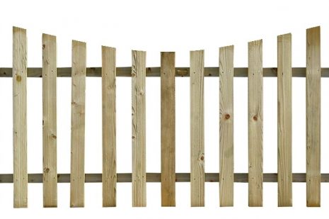 Concaved Timber Palisade Fence Panel